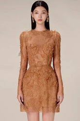 Honey Beaded Lace Mini Dress | Dress In Beauty
